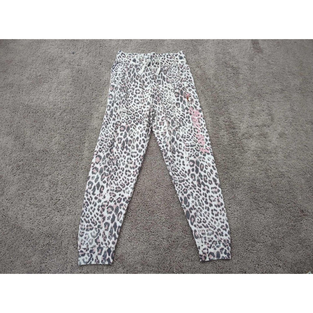Buc-ee's Sweatpants Womens Medium Joggers Drawstring Tapered Leopard Print